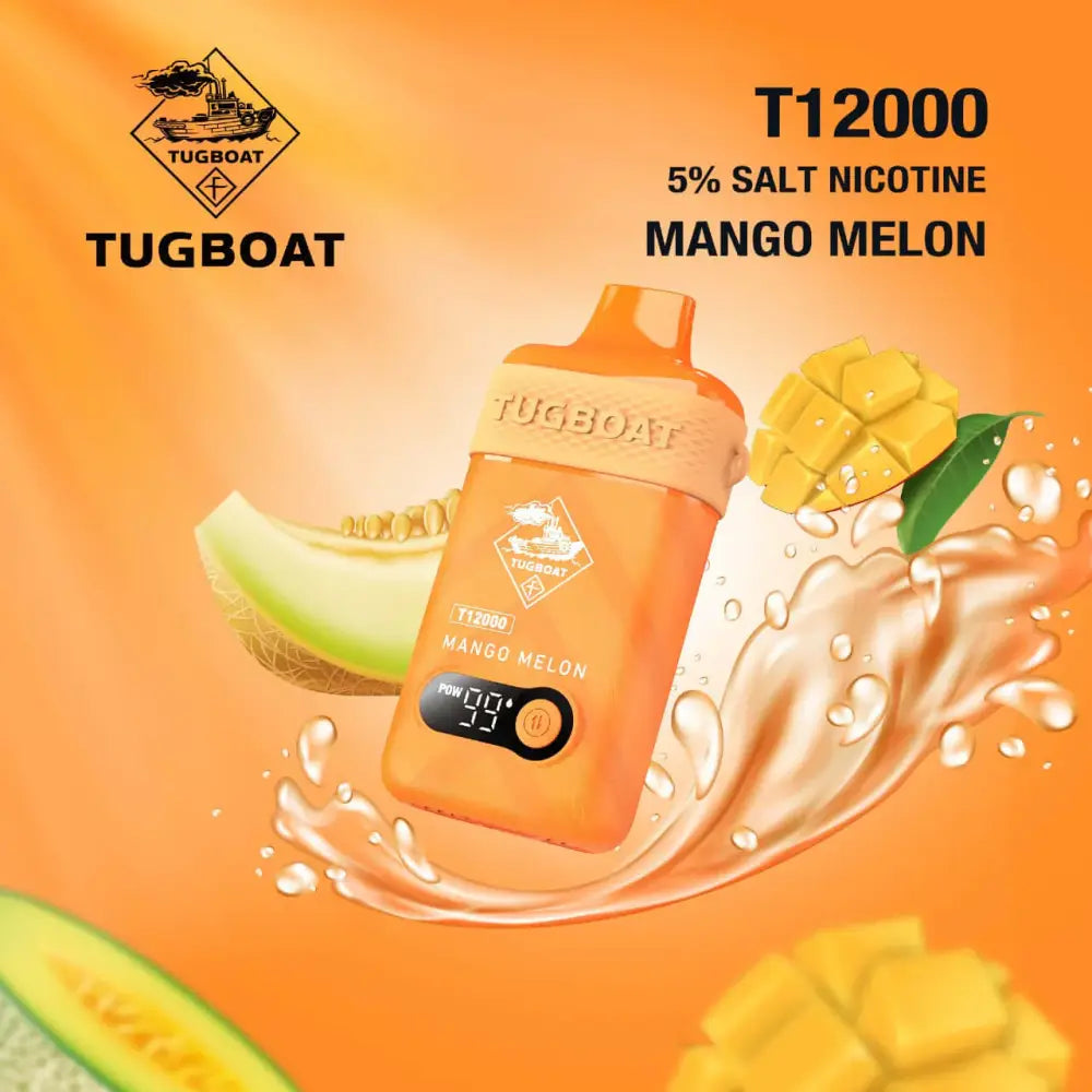Tugboat T12ooo Puffs Disposable Vape - Mango Melon - Disposable Vapes - Vapes Uae