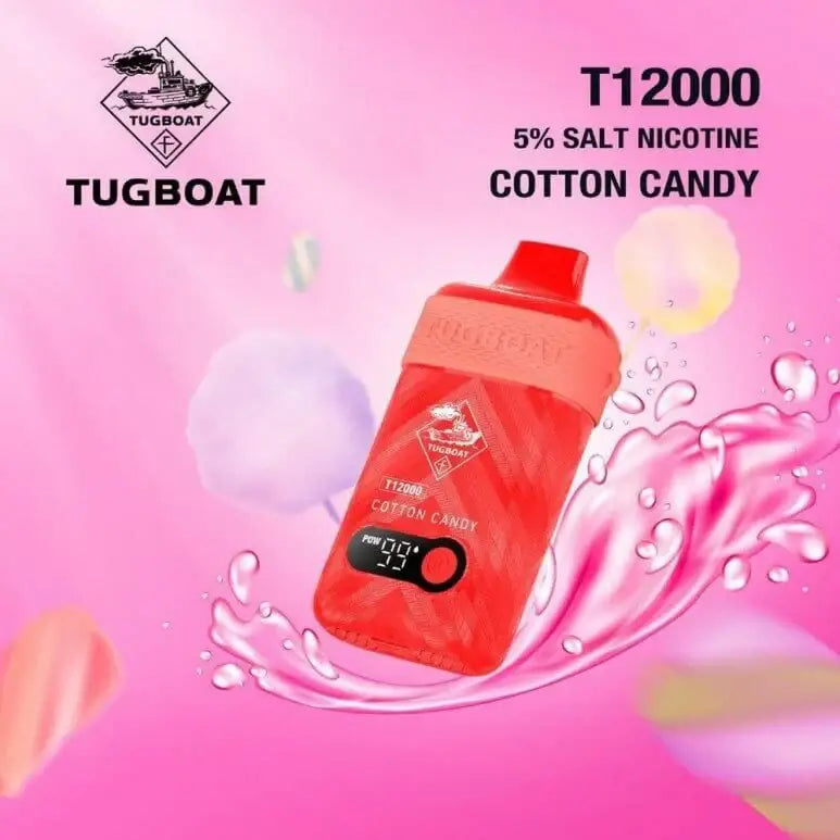 Tugboat T12ooo Puffs Disposable Vape - Cotton Candy - Disposable Vapes - Vapes Uae