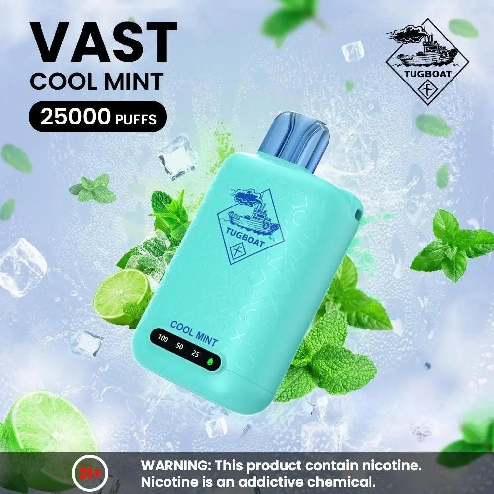 Tugboat Vast 25000 Puffs Disposable Vape - Cool Mint - Disposable Vape - Vapes Uae