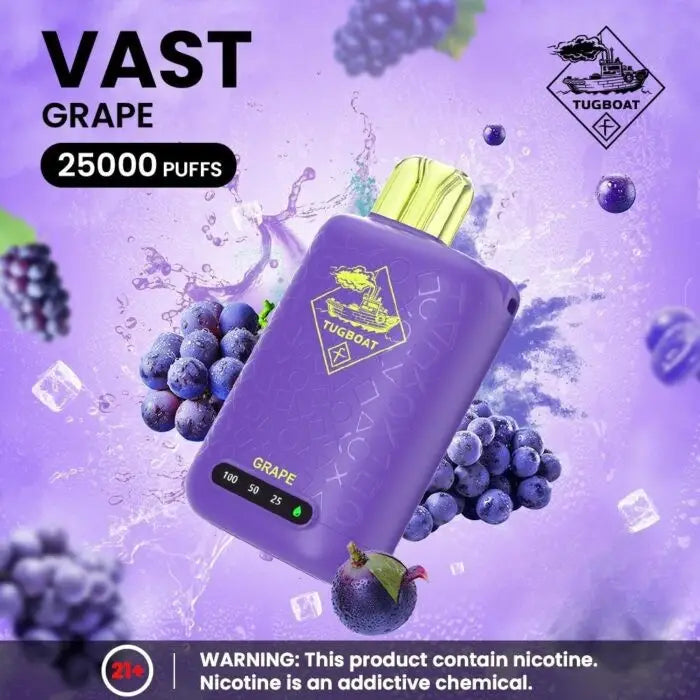 Tugboat Vast 25000 Puffs Disposable Vape - Grape - Disposable Vape - Vapes Uae