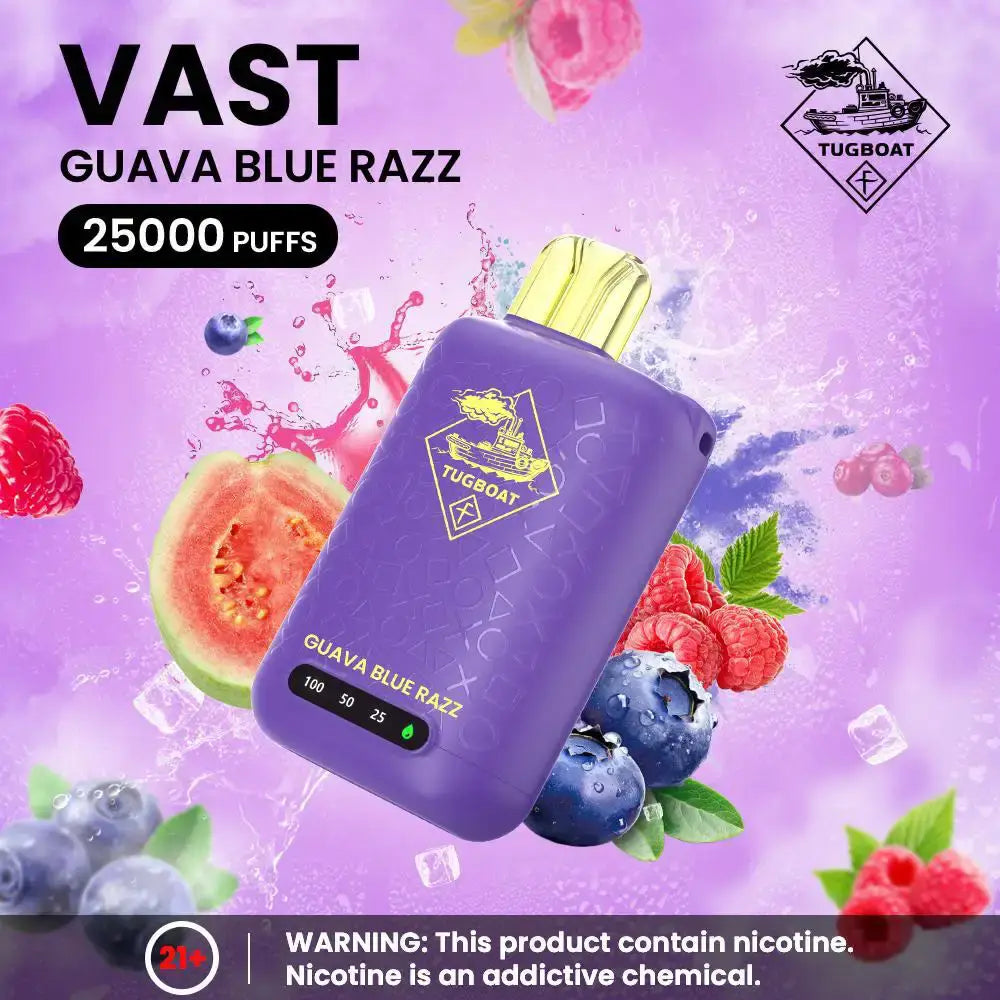 Tugboat Vast 25000 Puffs Disposable Vape - Guava Blue Razz - Disposable Vape - Vapes Uae