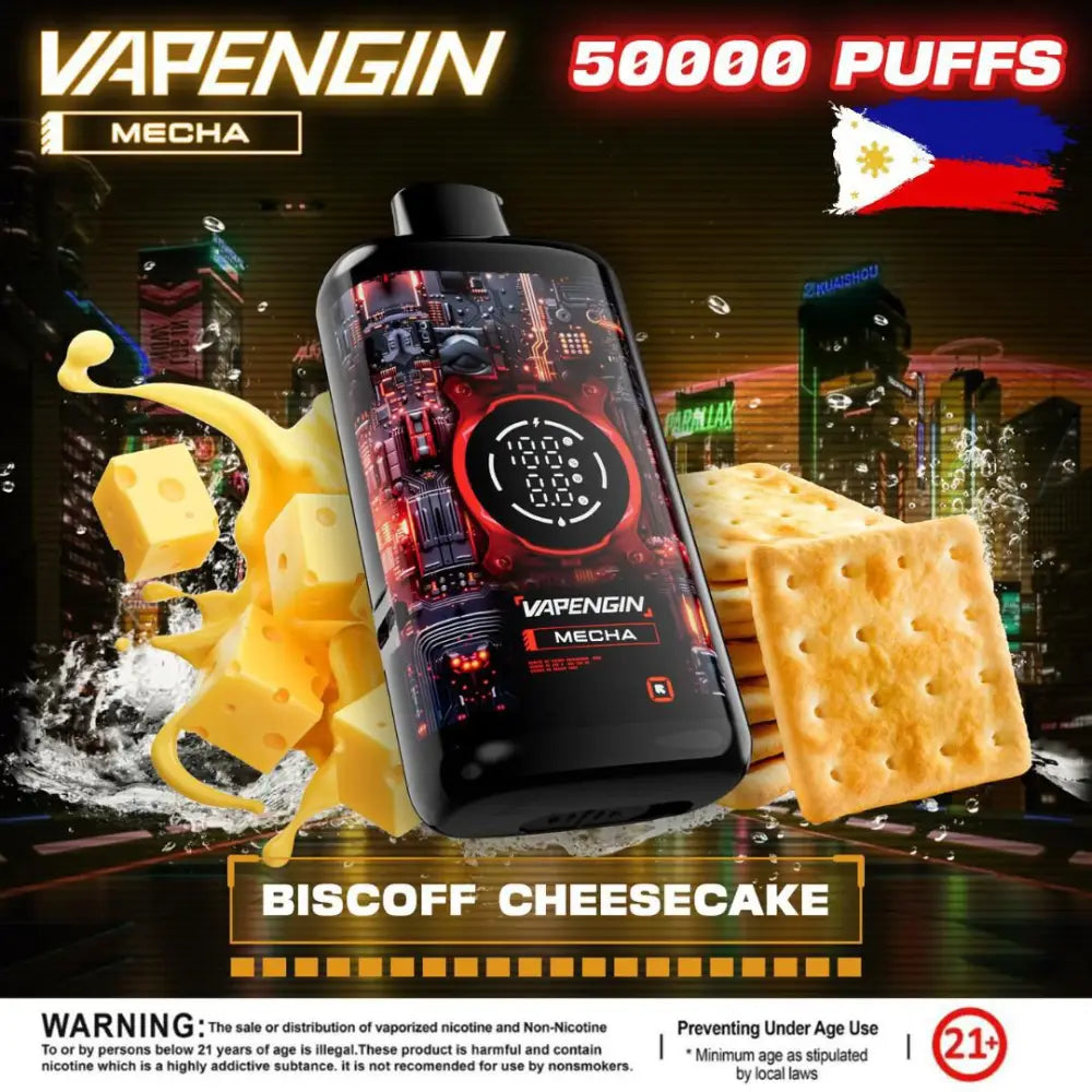 Vapengin Mecha 50000 Puffs Disposable Vape Bisscoff Cheesecake Disposable Vape Vapes Uae