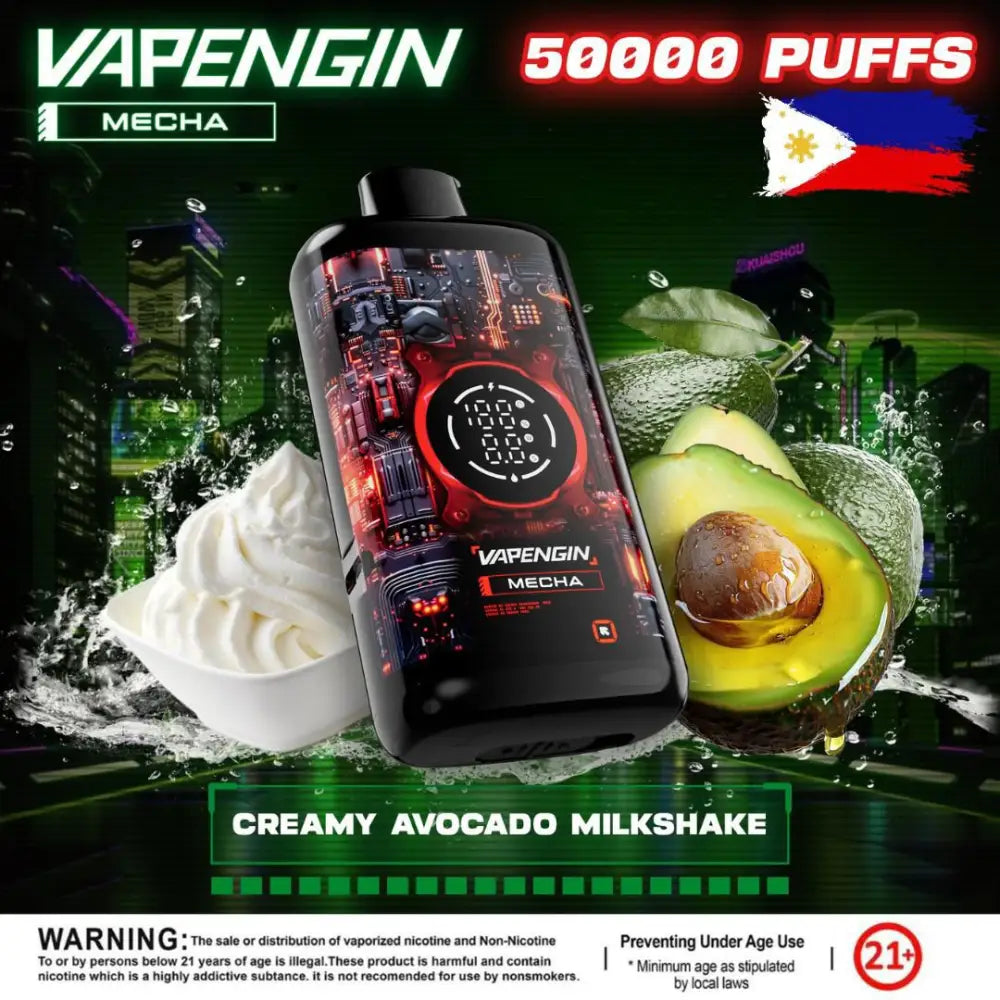 Vapengin Mecha 50000 Puffs Disposable Vape Creamy Avocado Milkshake Disposable Vape Vapes Uae