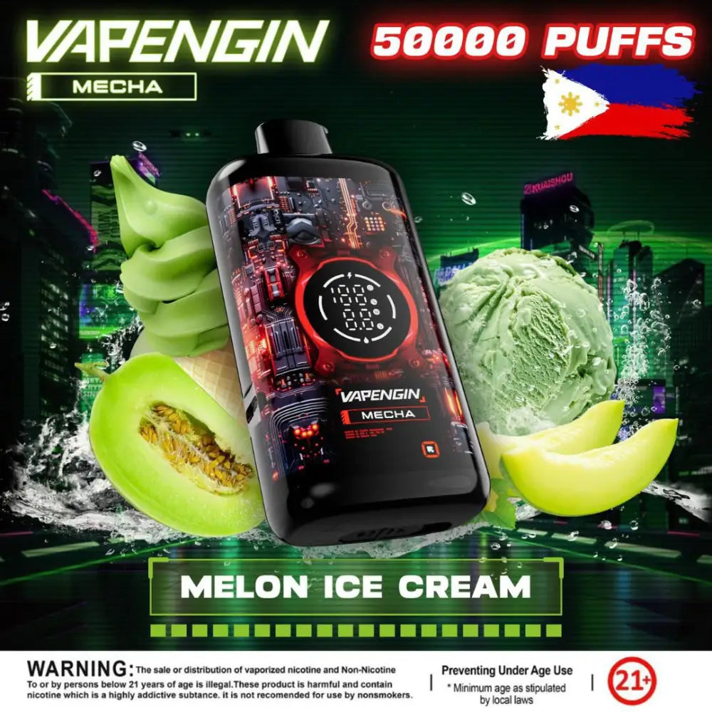 Vapengin Mecha 50000 Puffs Disposable Vape Melon Ice Cream Disposable Vape Vapes Uae