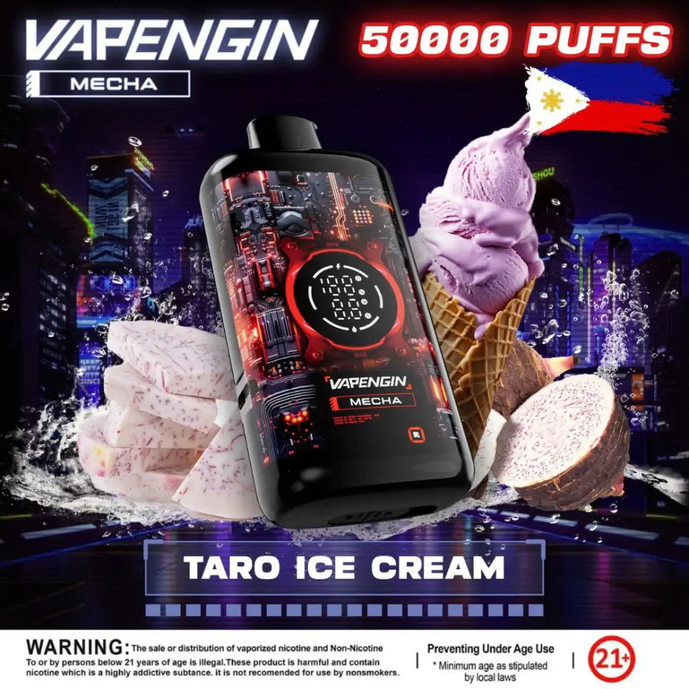 Vapengin Mecha 50000 Puffs Disposable Vape Taro Ice Cream Disposable Vape Vapes Uae