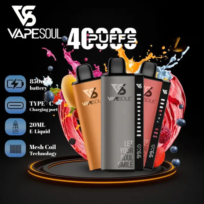 Vapesoul 40000 Puffs Disposable Vape - Blueberry Red Rasberry - Disposable Vape - Vapes Uae