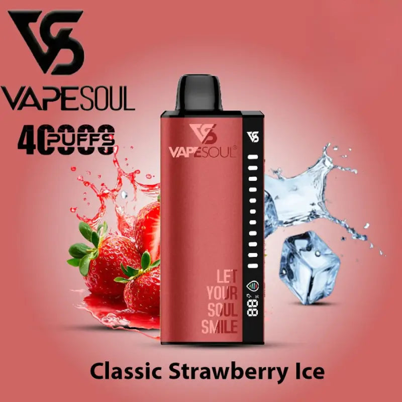 Vapesoul 40000 Puffs Disposable Vape - Classic Strawberry Ice - Disposable Vape - Vapes Uae
