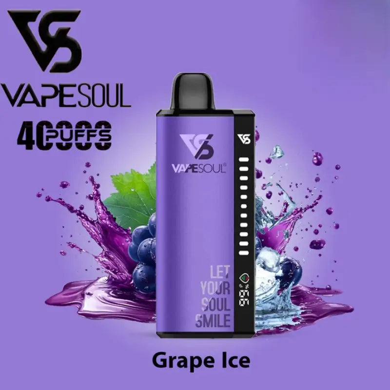 Vapesoul 40000 Puffs Disposable Vape - Grape Ice - Disposable Vape - Vapes Uae