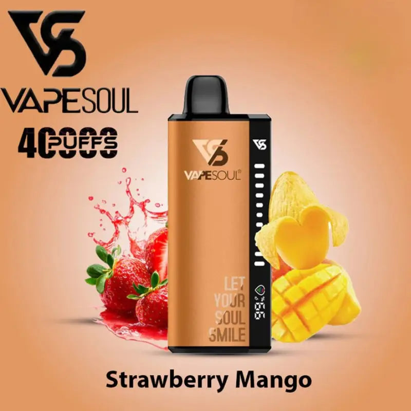 Vapesoul 40000 Puffs Disposable Vape - Strawberry Mango - Disposable Vape - Vapes Uae