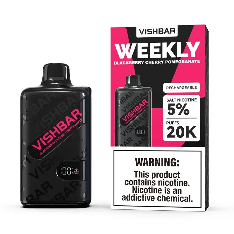 Vishbar Weekly 20000 Puffs Disposable Vape - Blackberry Cherry Pomegranate - Disposable Vape - Vapes Uae