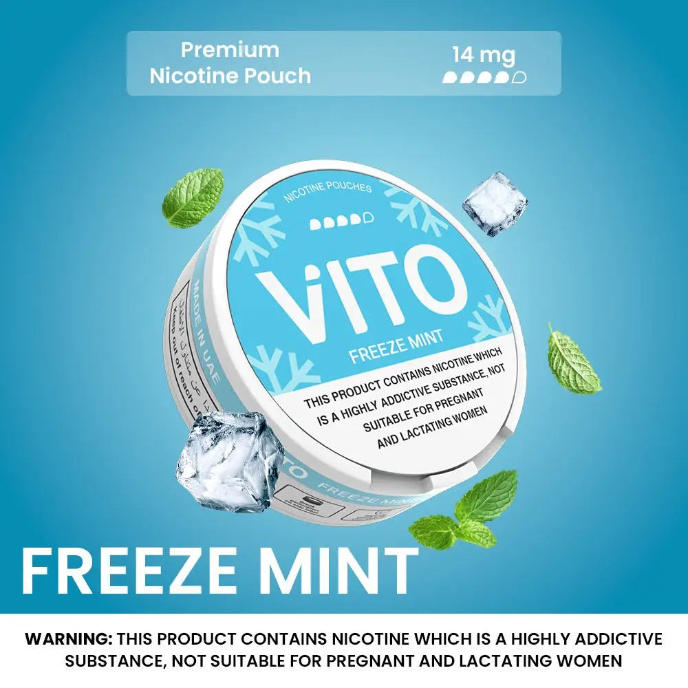 Vito Nicotine Pouches - Freeze Mint - 14mg - Nicotine Pouches - Vapes Uae