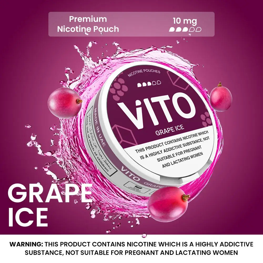 Vito Nicotine Pouches - Grape Ice - 10mg - Nicotine Pouches - Vapes Uae