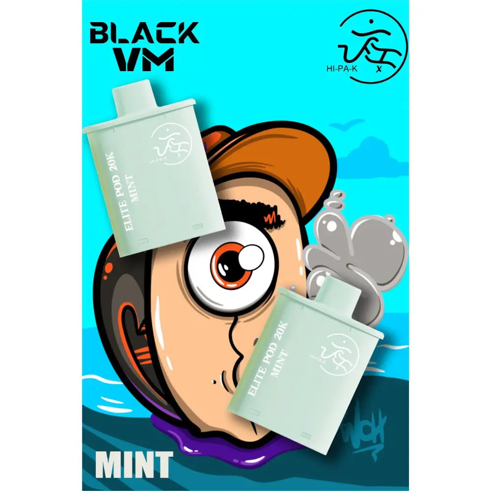 Vm Black Hi-pa-k 20000 Puffs Pod Vape Kit - Mint / Black - Vape Device - Vapes Uae