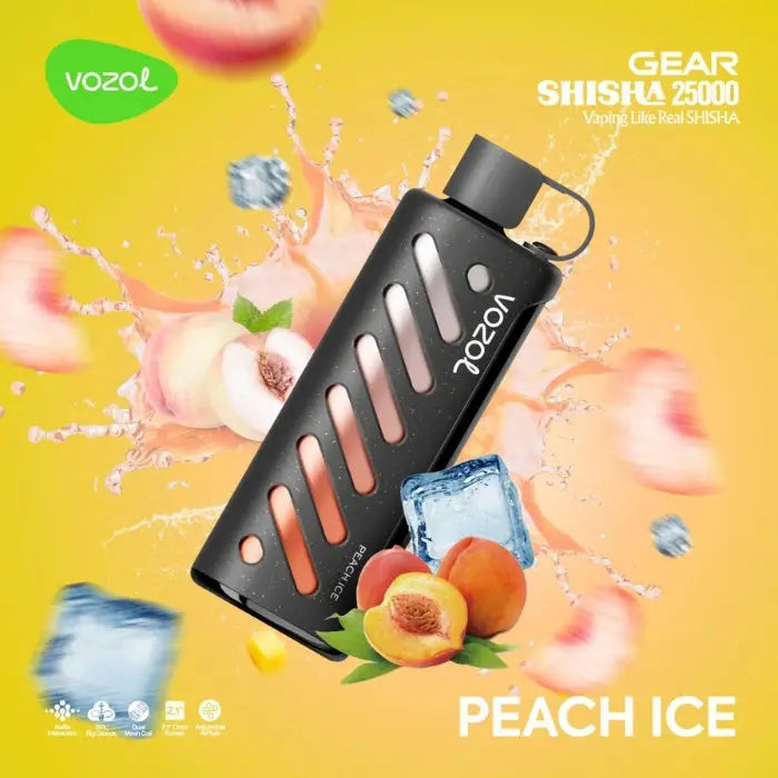 Vozol Gear Shisha 25000 Puffs Disposable Vape - Peach Ice - Disposable Vape - Vapes Uae