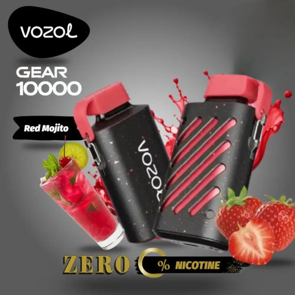 Vozol Gear Zero Nicotine 10000 Puffs Disposable Vape - Red Mojito - Disposable Vape - Vapes Uae