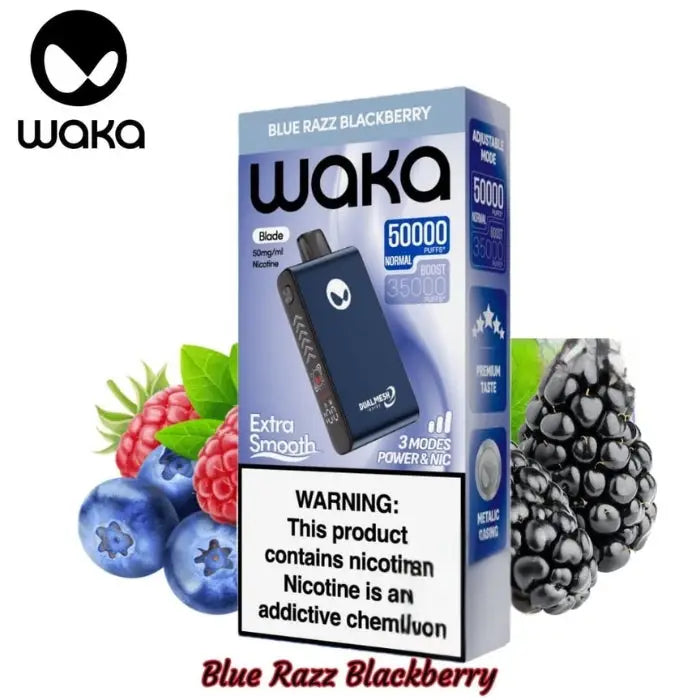 Waka Blade 50000 Puffs Disposable Vape - Blue Razz Blackberry - Disposable Vape - Vapes Uae