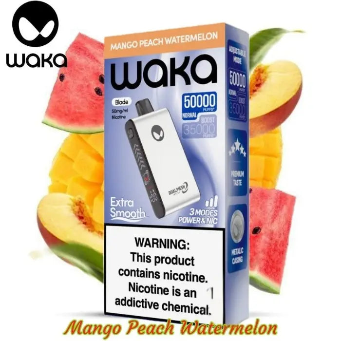 Waka Blade 50000 Puffs Disposable Vape - Mango Peach Watermelon - Disposable Vape - Vapes Uae