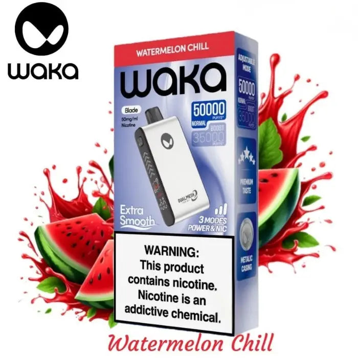 Waka Blade 50000 Puffs Disposable Vape - Watermelon Chill - Disposable Vape - Vapes Uae