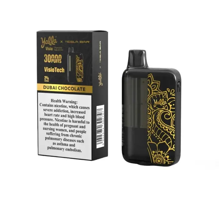 Yalla Visiotech 30000 Puffs Disposable Vape - Dubai Chocolate - Disposable Vape - Vapes Uae