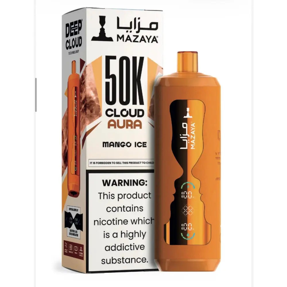 Mazaya Cloud Aura 50000 Puffs Disposable Vape - Mango Ice - Disposable Vape - Vapes Uae