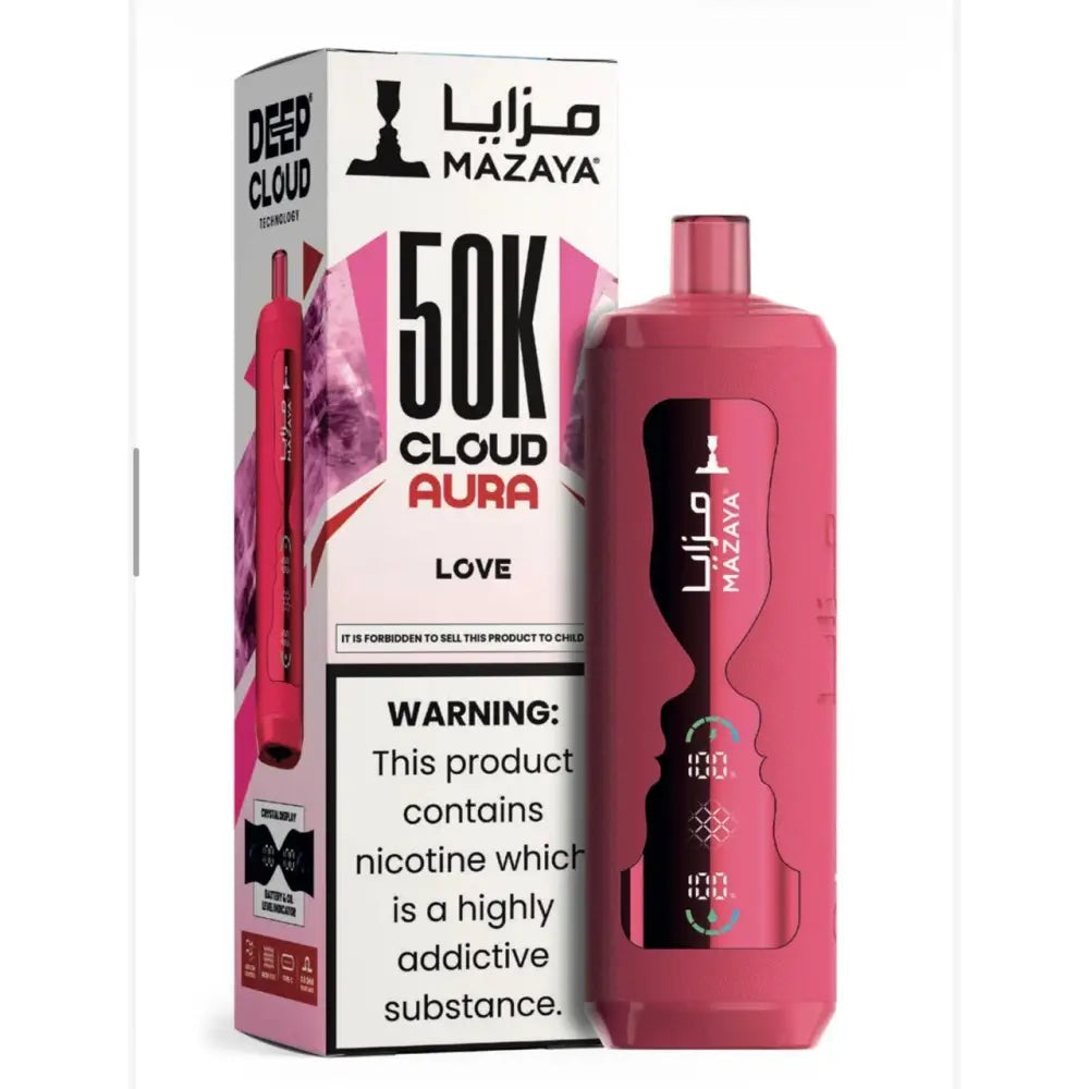 Mazaya Cloud Aura 50000 Puffs Disposable Vape - Love - Disposable Vape - Vapes Uae