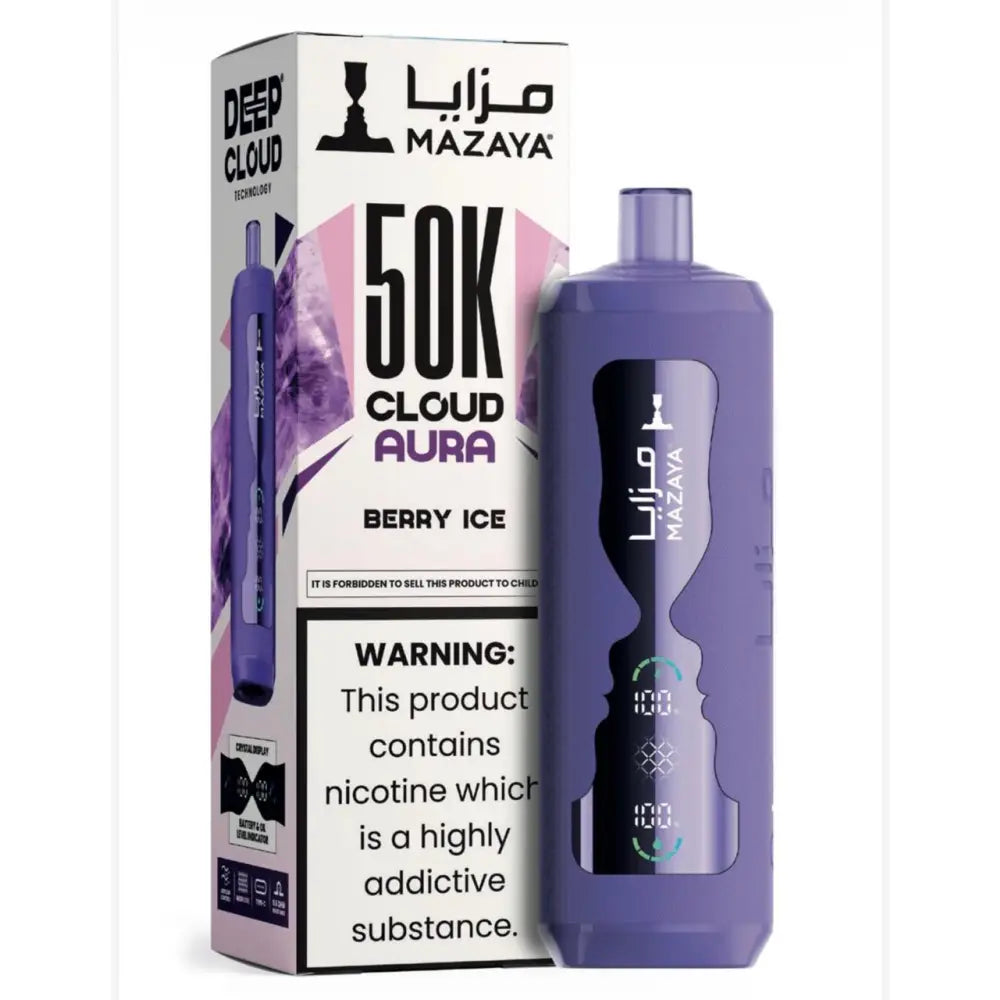 Mazaya Cloud Aura 50000 Puffs Disposable Vape - Berry Ice - Disposable Vape - Vapes Uae