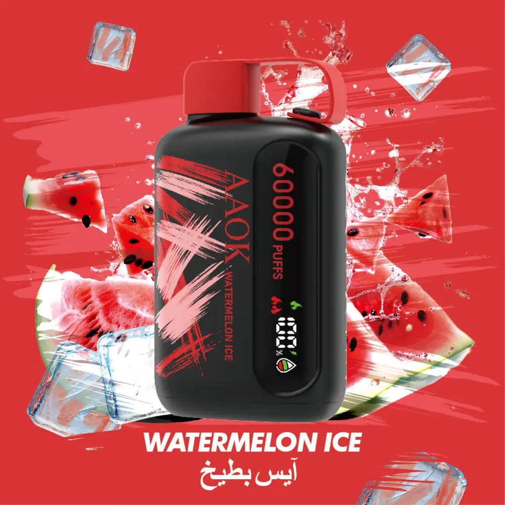 Aaok 60000 Puffs Disposable Vape - Watermelon Ice - Disposable Vape - Vapes Uae