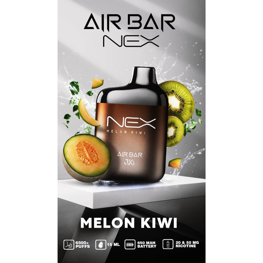 Airbar Nex Disposable Vape 6500 Puffs - Kiwi Melon - Disposable Vape - Vapes Uae