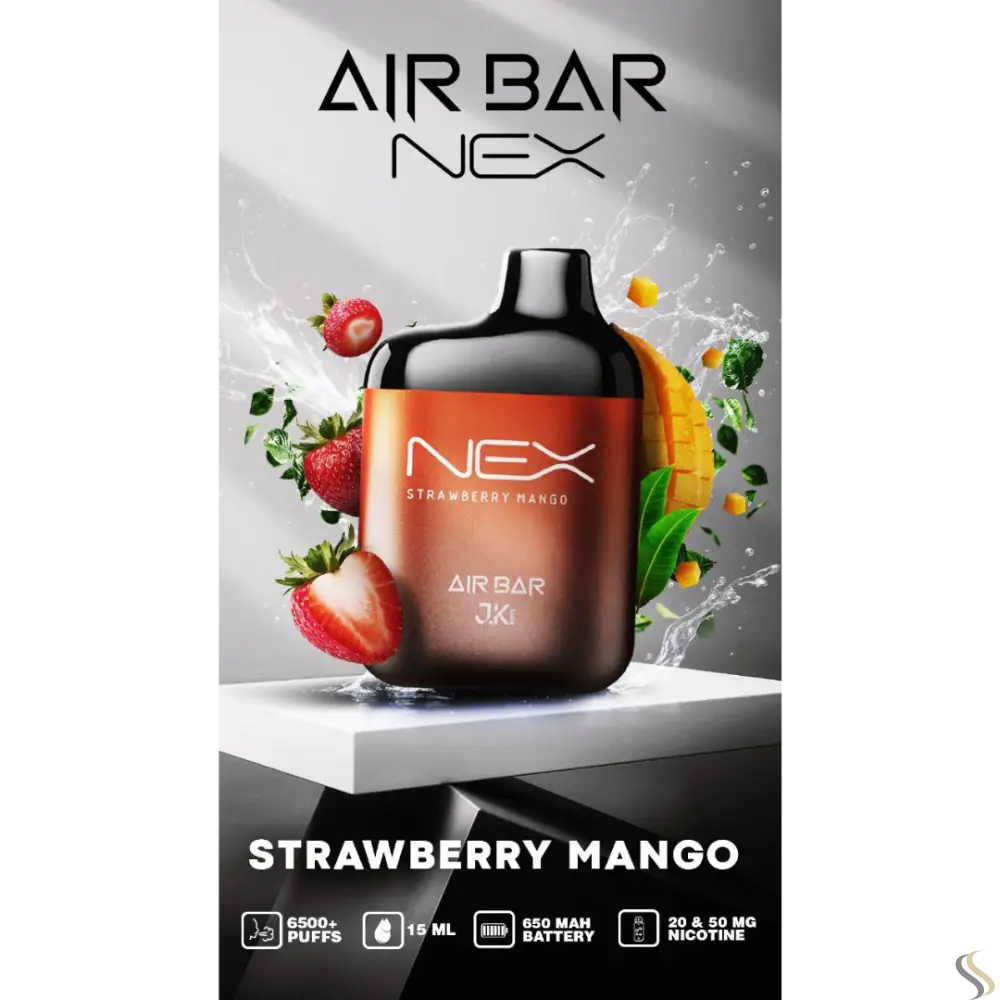 Airbar Nex Disposable Vape 6500 Puffs - Strawberry Mango - Disposable Vape - Vapes Uae