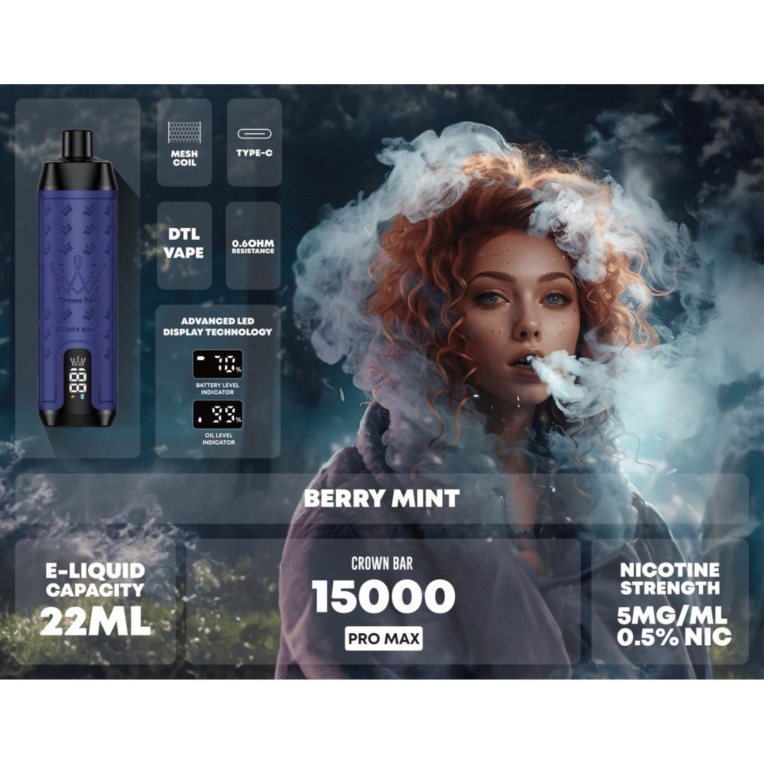 Al fakher 15000 pro max disposable - berry mint - disposable vape