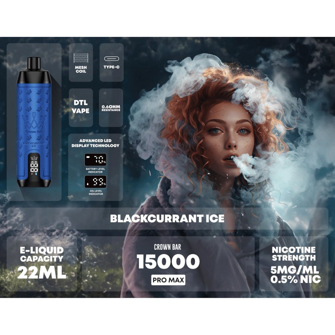 Al fakher 15000 pro max disposable - black currant ice - disposable vape