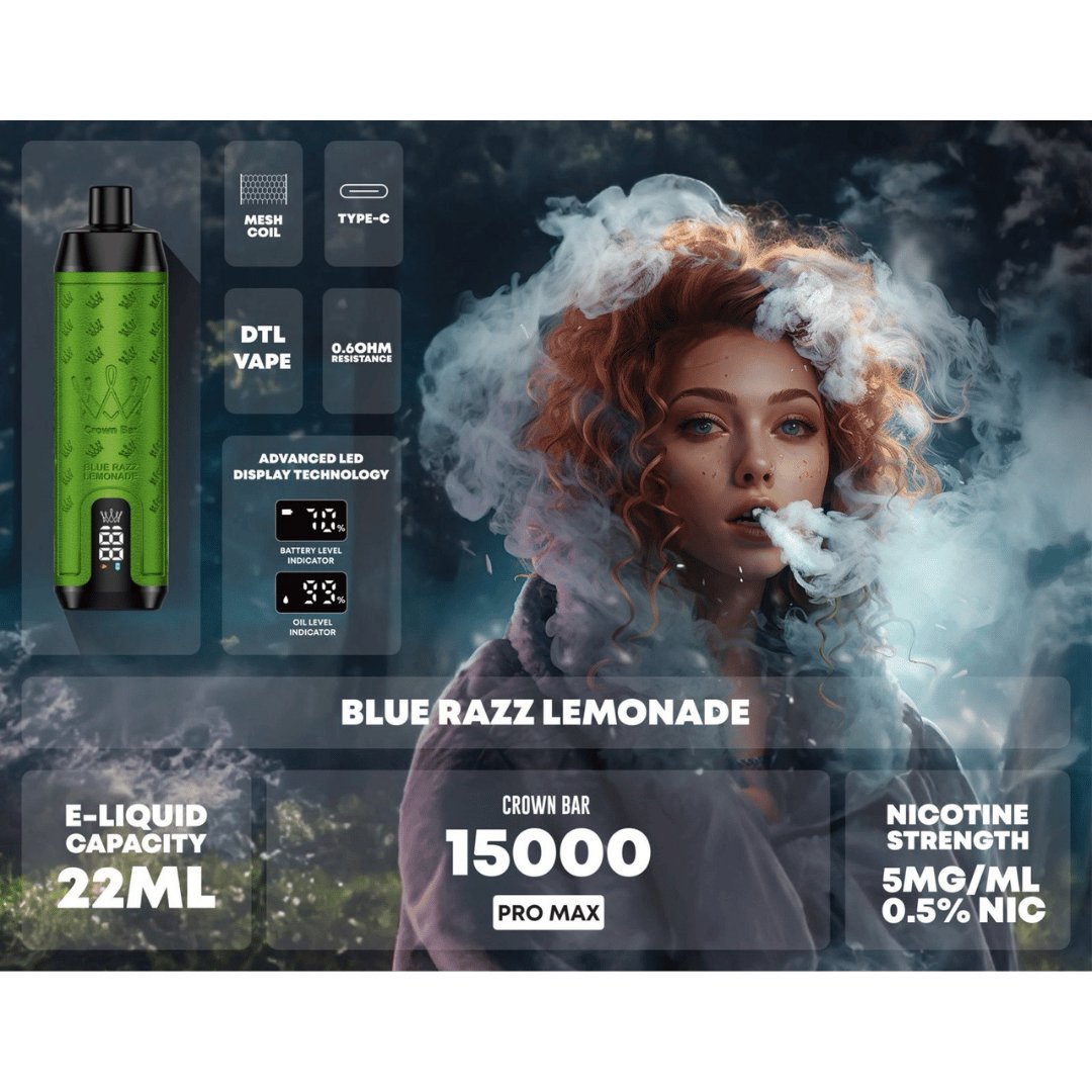 Al fakher 15000 pro max disposable - blue razz lemonade - disposable vape