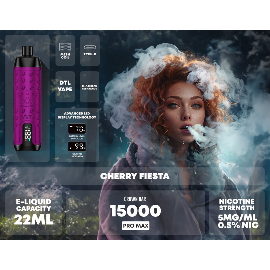 Al fakher 15000 pro max disposable - cherry fiesta - disposable vape