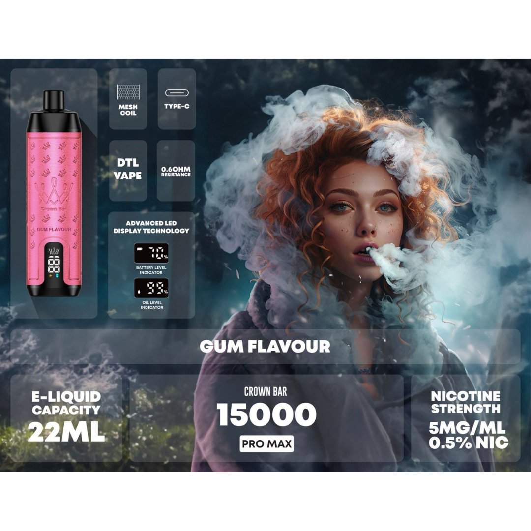 Al fakher 15000 pro max disposable - gum flavor - disposable vape