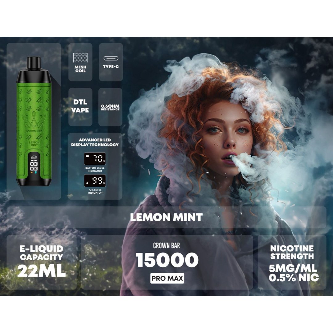 Al fakher 15000 pro max disposable - lemon mint - disposable vape