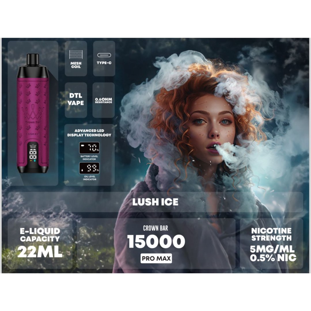 Al fakher 15000 pro max disposable - lush ice - disposable vape