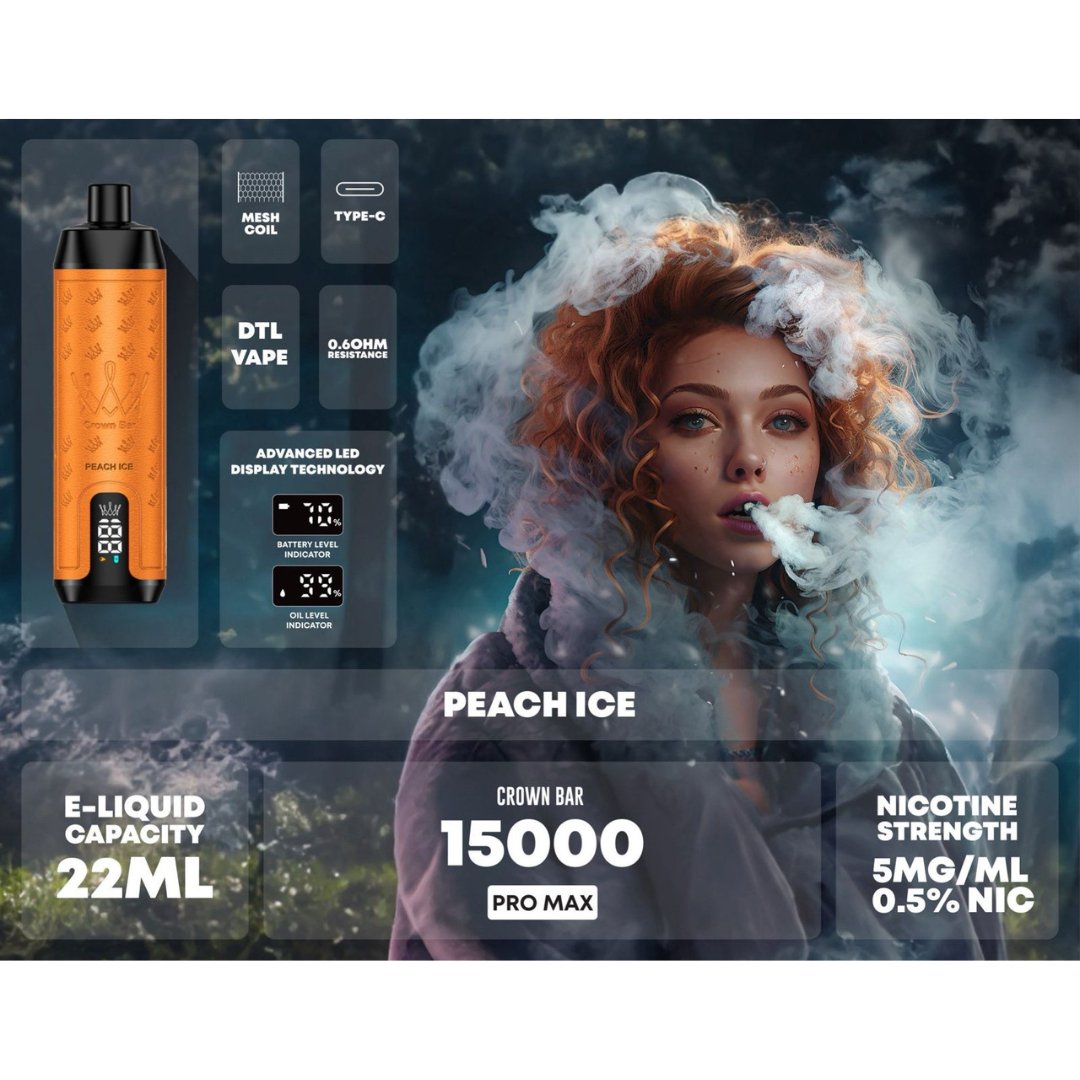 Al fakher 15000 pro max disposable - peach ice - disposable vape