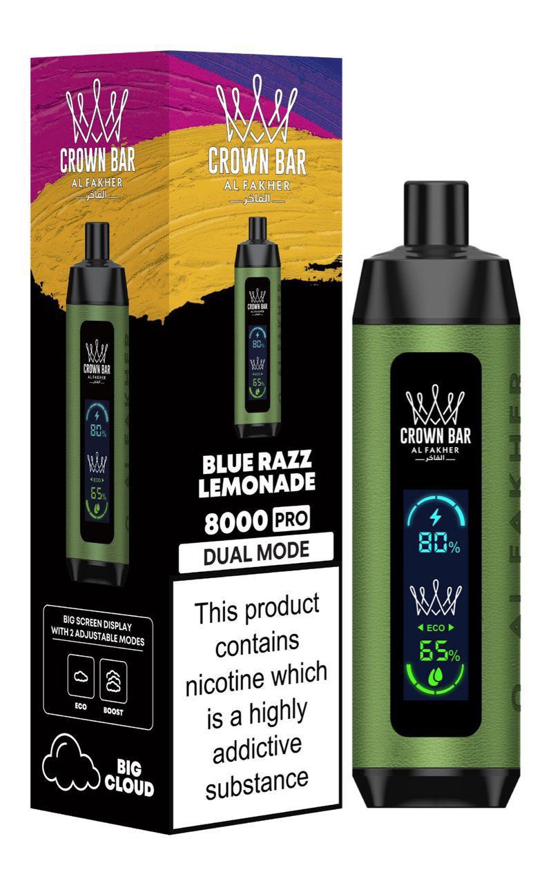 Al fakher 8000 puffs crown bar big cloud - disposable vape - vapes uae