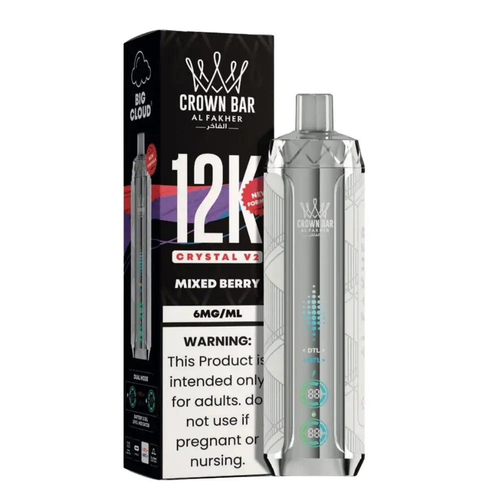 Al Fakher Crown Bar Crystal V2 12000 Puffs Disposable Vape - Mixed Berry - Disposable Vape - Vapes Uae