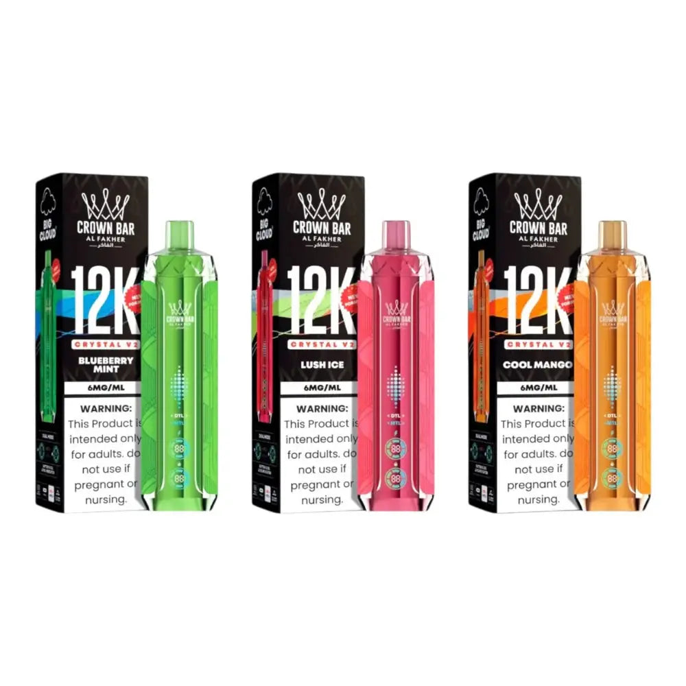 Al Fakher Crown Bar Crystal V2 12000 Puffs Disposable Vape - Disposable Vape - Vapes Uae