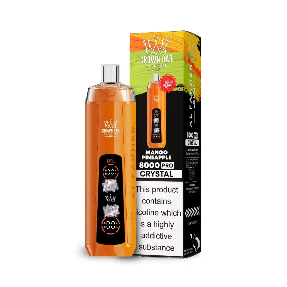 Al Fakher Crystal 8000 Puffs Disposable Vape - Mango Pineapple - Disposable Vape - Vapes Uae