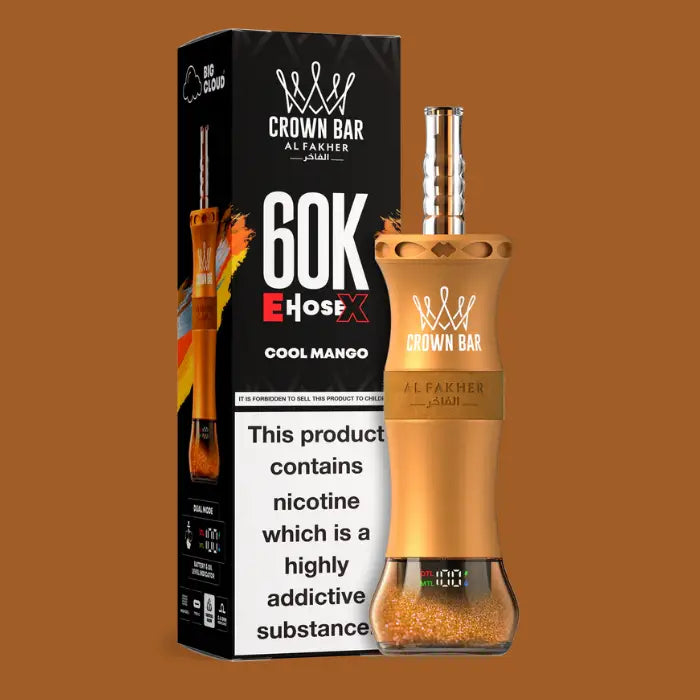 Al Fakher E-hose x Crown Bar 60000 Puffs Disposable Vape - Cool Mango - Disposable Vape - Vapes Uae