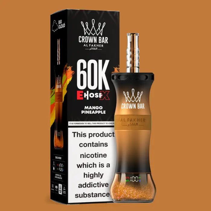 Al Fakher E-hose x Crown Bar 60000 Puffs Disposable Vape - Mango Pineapple - Disposable Vape - Vapes Uae