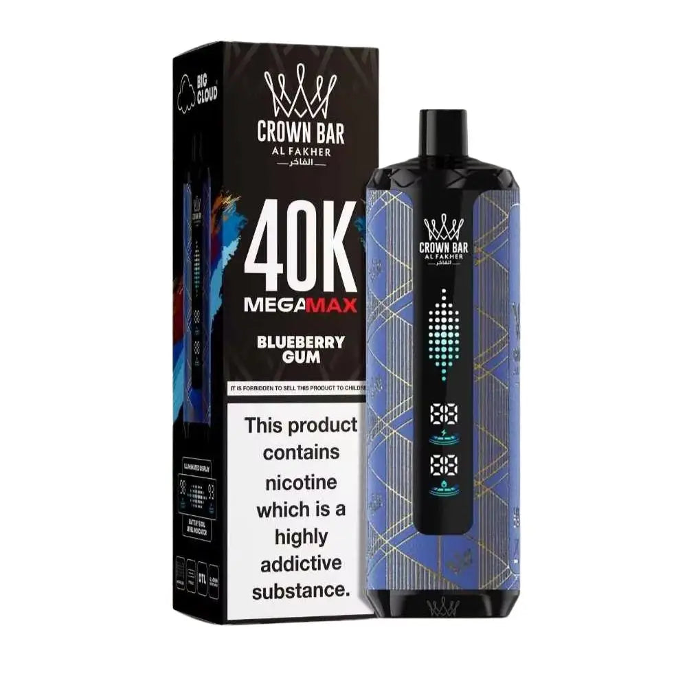 Al Fakher Mega Max 40000 Puffs Disposable Vape - Blueberry Gum - Disposable Vape - Vapes Uae