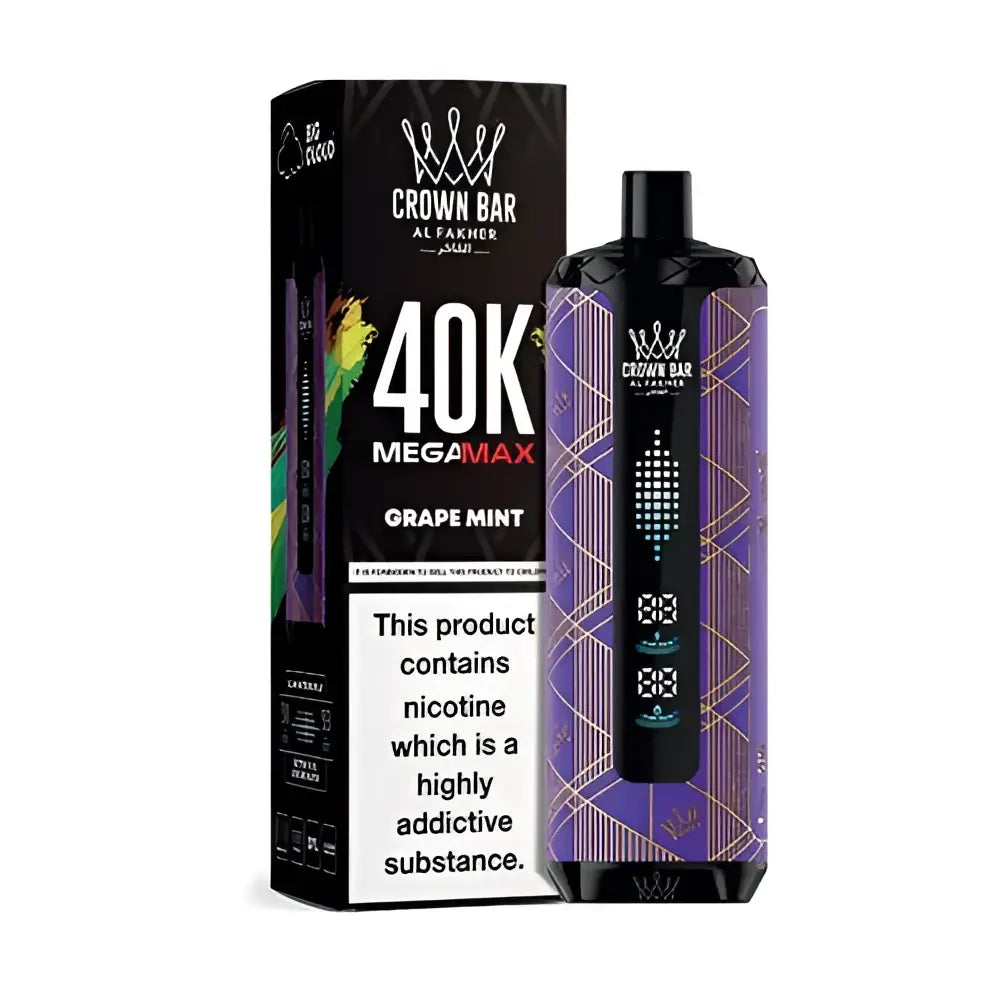 Al Fakher Mega Max 40000 Puffs Disposable Vape - Grape Mint - Disposable Vape - Vapes Uae
