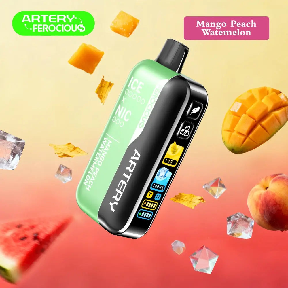 Artery Ferocious Cl6 50000 Puffs Disposable Vape - Mango Peach Watermelon - Disposable Vape - Vapes Uae