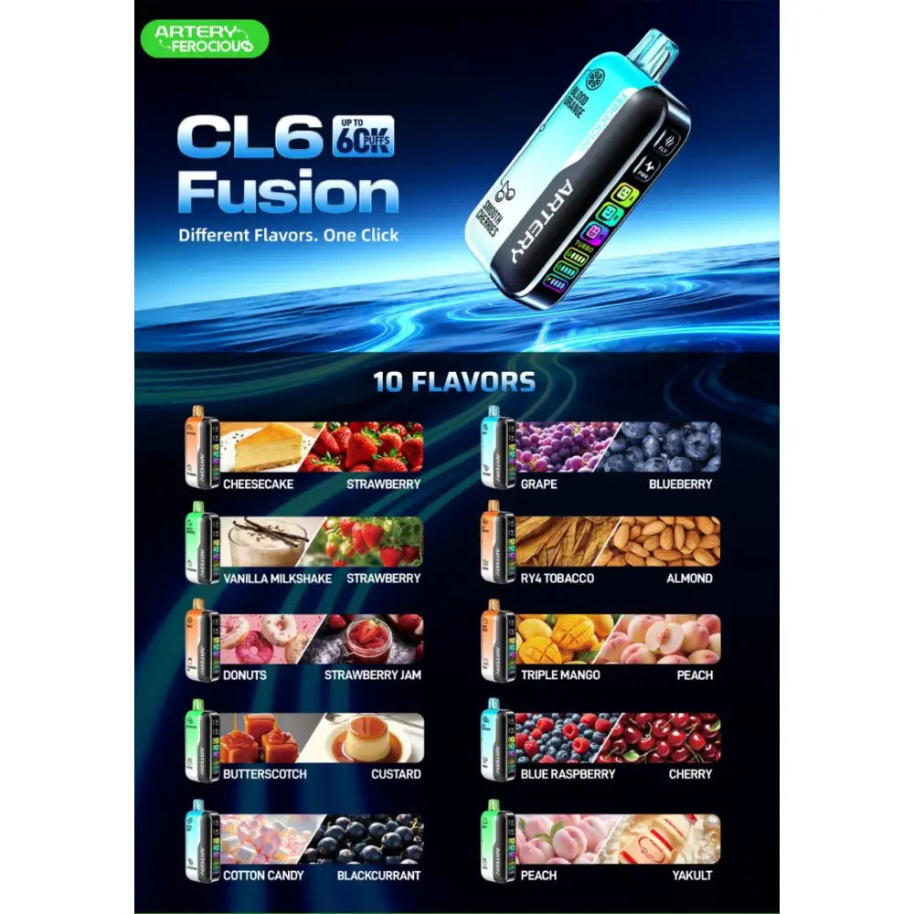 Artery Ferocious Cl6 60000 Puffs Disposable Vape - Disposable Vape - Vapes Uae