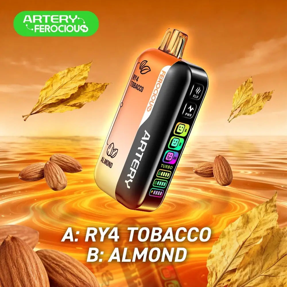 Artery Ferocious Cl6 60000 Puffs Disposable Vape - Ry4 Tobacco / Almond - Disposable Vape - Vapes Uae