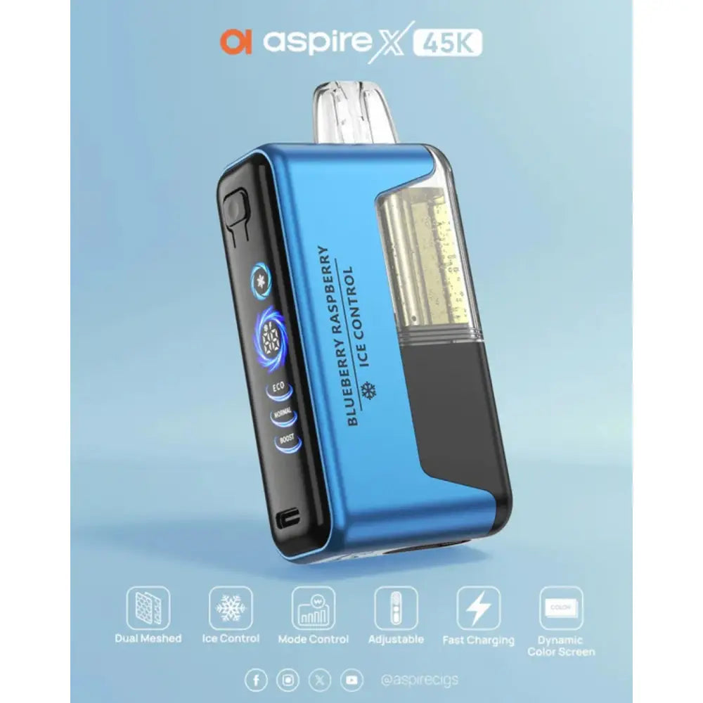 Aspire x 45000 Puffs Disposable Vape - Blueberry Raspberry - Disposable Vape - Vapes Uae