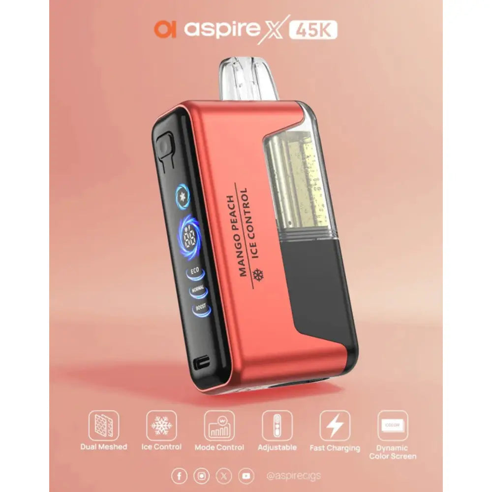 Aspire x 45000 Puffs Disposable Vape - Mango Peach - Disposable Vape - Vapes Uae